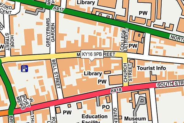 KY16 9PB map - OS OpenMap – Local (Ordnance Survey)