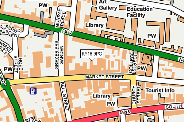 KY16 9PG map - OS OpenMap – Local (Ordnance Survey)