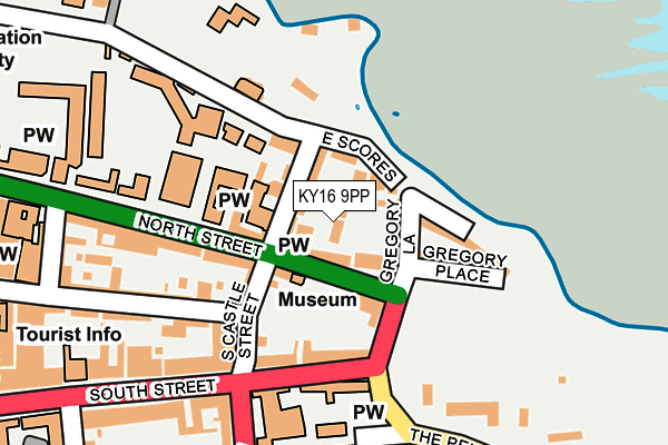 KY16 9PP map - OS OpenMap – Local (Ordnance Survey)