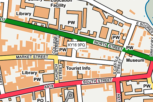 KY16 9PQ map - OS OpenMap – Local (Ordnance Survey)