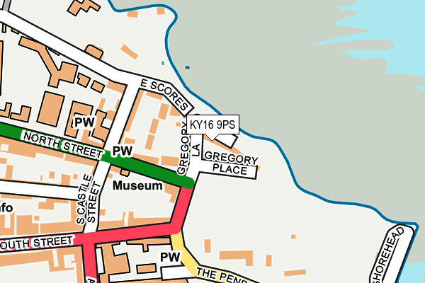 KY16 9PS map - OS OpenMap – Local (Ordnance Survey)