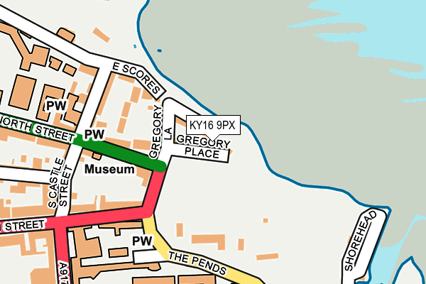 KY16 9PX map - OS OpenMap – Local (Ordnance Survey)