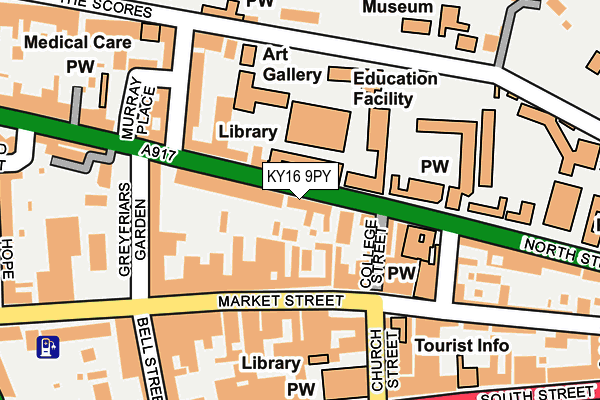 KY16 9PY map - OS OpenMap – Local (Ordnance Survey)