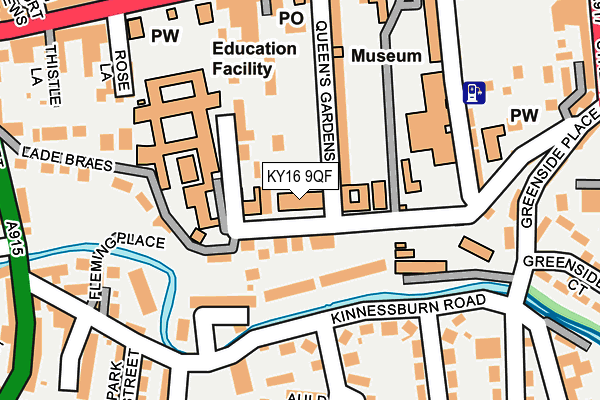 KY16 9QF map - OS OpenMap – Local (Ordnance Survey)