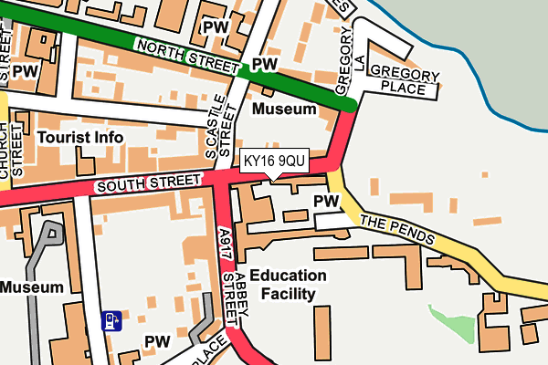 KY16 9QU map - OS OpenMap – Local (Ordnance Survey)