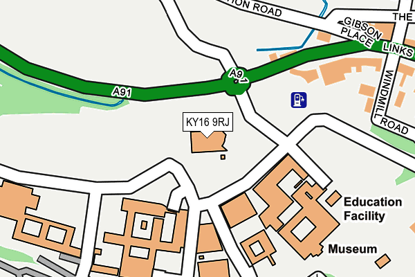 KY16 9RJ map - OS OpenMap – Local (Ordnance Survey)