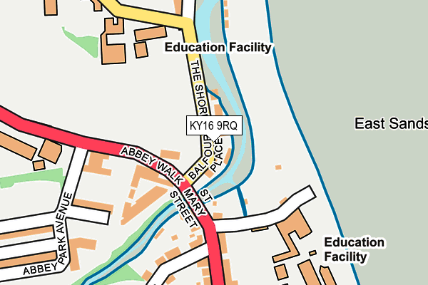 KY16 9RQ map - OS OpenMap – Local (Ordnance Survey)