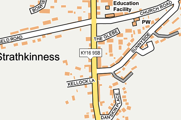 KY16 9SB map - OS OpenMap – Local (Ordnance Survey)