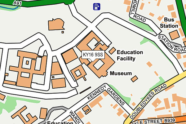 KY16 9SS map - OS OpenMap – Local (Ordnance Survey)