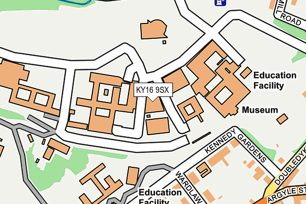 KY16 9SX map - OS OpenMap – Local (Ordnance Survey)