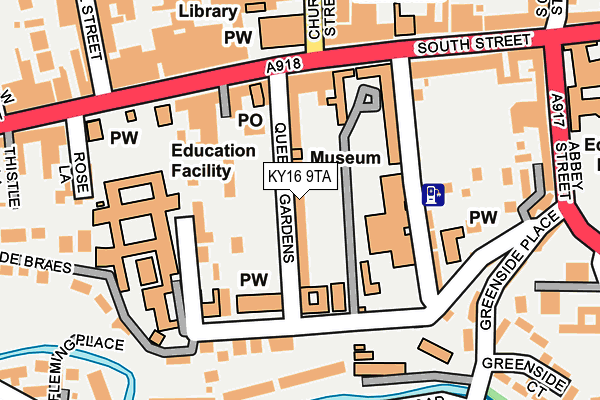 KY16 9TA map - OS OpenMap – Local (Ordnance Survey)