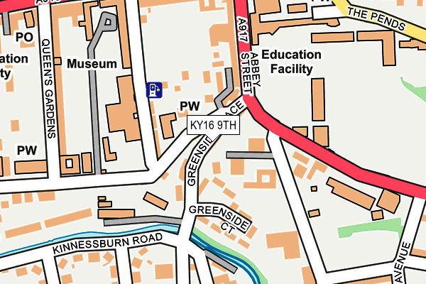 KY16 9TH map - OS OpenMap – Local (Ordnance Survey)