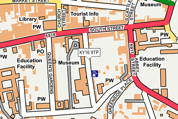 KY16 9TP map - OS OpenMap – Local (Ordnance Survey)