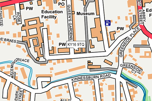 KY16 9TQ map - OS OpenMap – Local (Ordnance Survey)