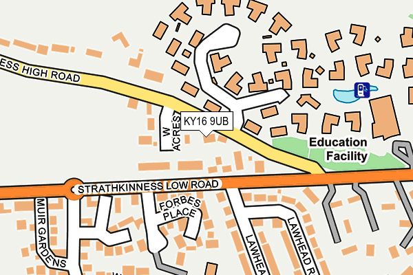KY16 9UB map - OS OpenMap – Local (Ordnance Survey)