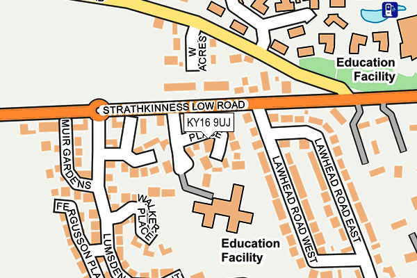 KY16 9UJ map - OS OpenMap – Local (Ordnance Survey)
