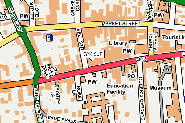 KY16 9UP map - OS OpenMap – Local (Ordnance Survey)