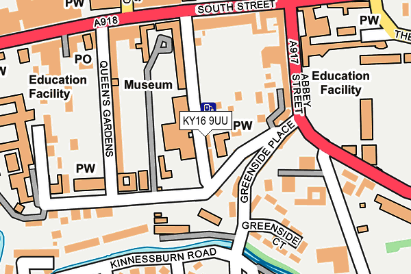 KY16 9UU map - OS OpenMap – Local (Ordnance Survey)