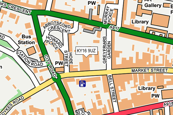 KY16 9UZ map - OS OpenMap – Local (Ordnance Survey)