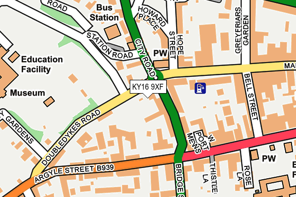KY16 9XF map - OS OpenMap – Local (Ordnance Survey)