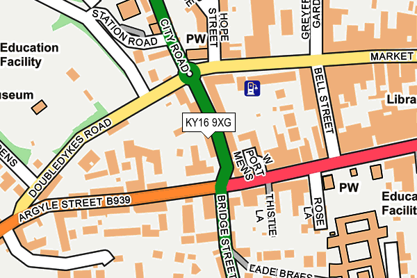 KY16 9XG map - OS OpenMap – Local (Ordnance Survey)