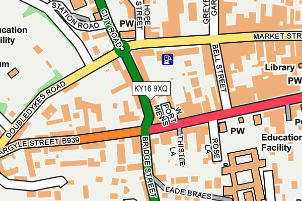 KY16 9XQ map - OS OpenMap – Local (Ordnance Survey)