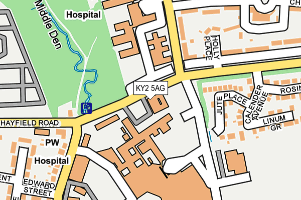 KY2 5AG map - OS OpenMap – Local (Ordnance Survey)