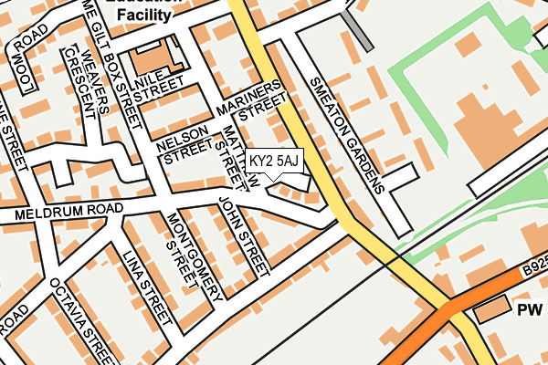 KY2 5AJ map - OS OpenMap – Local (Ordnance Survey)