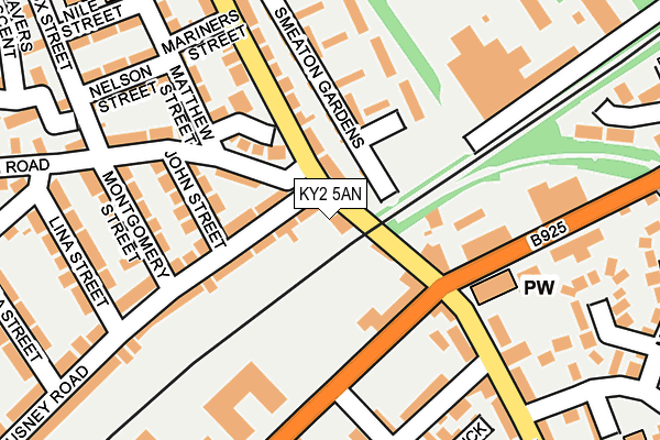 KY2 5AN map - OS OpenMap – Local (Ordnance Survey)