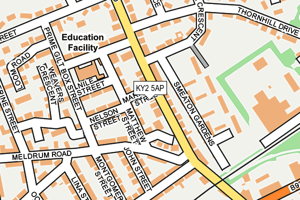 KY2 5AP map - OS OpenMap – Local (Ordnance Survey)