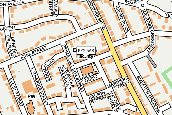 KY2 5AS map - OS OpenMap – Local (Ordnance Survey)