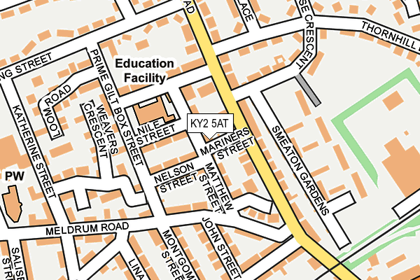 KY2 5AT map - OS OpenMap – Local (Ordnance Survey)