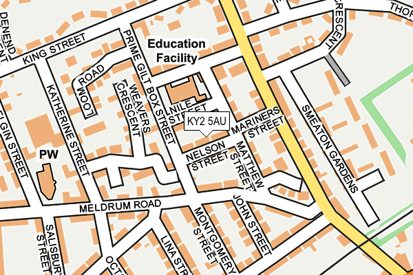 KY2 5AU map - OS OpenMap – Local (Ordnance Survey)