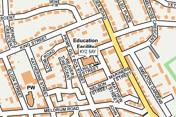 KY2 5AY map - OS OpenMap – Local (Ordnance Survey)