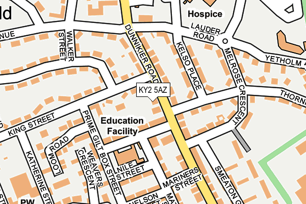 KY2 5AZ map - OS OpenMap – Local (Ordnance Survey)