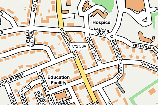 KY2 5BA map - OS OpenMap – Local (Ordnance Survey)