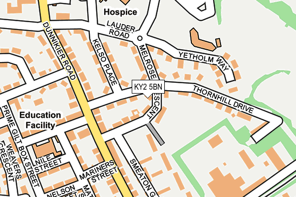 KY2 5BN map - OS OpenMap – Local (Ordnance Survey)