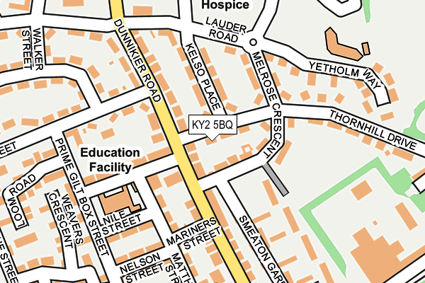 KY2 5BQ map - OS OpenMap – Local (Ordnance Survey)