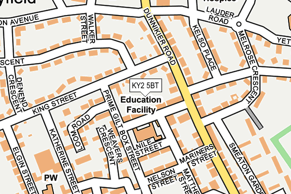 KY2 5BT map - OS OpenMap – Local (Ordnance Survey)