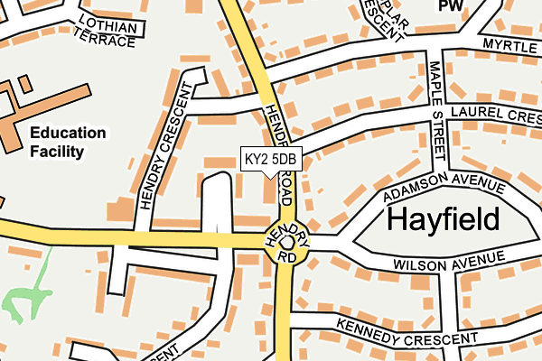 KY2 5DB map - OS OpenMap – Local (Ordnance Survey)