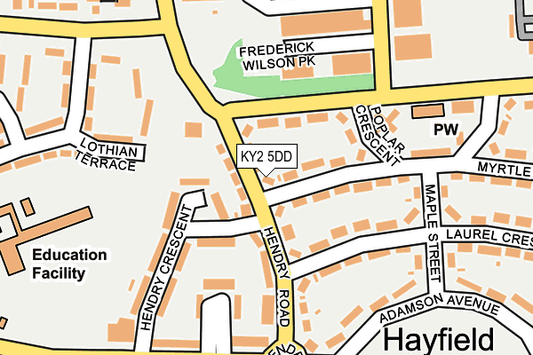 KY2 5DD map - OS OpenMap – Local (Ordnance Survey)