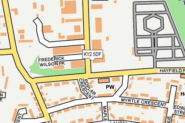 KY2 5DF map - OS OpenMap – Local (Ordnance Survey)