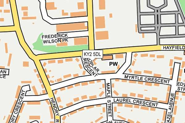 KY2 5DL map - OS OpenMap – Local (Ordnance Survey)