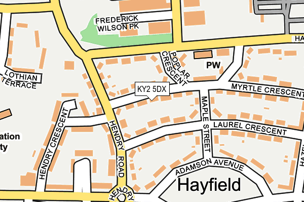 KY2 5DX map - OS OpenMap – Local (Ordnance Survey)