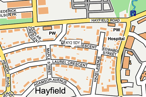 KY2 5DY map - OS OpenMap – Local (Ordnance Survey)