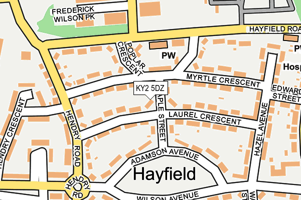KY2 5DZ map - OS OpenMap – Local (Ordnance Survey)