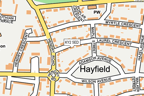 KY2 5ED map - OS OpenMap – Local (Ordnance Survey)