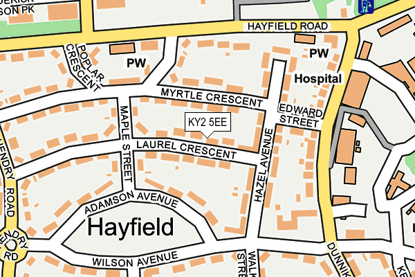 KY2 5EE map - OS OpenMap – Local (Ordnance Survey)