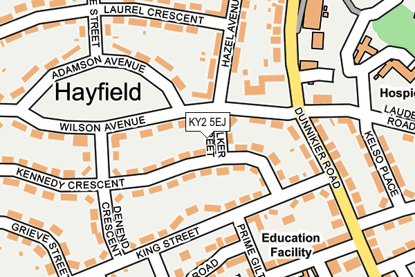 KY2 5EJ map - OS OpenMap – Local (Ordnance Survey)