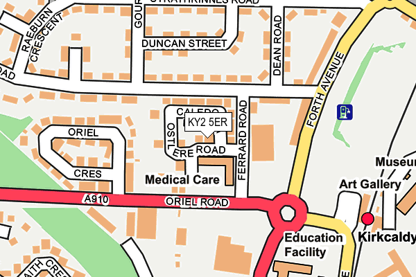 KY2 5ER map - OS OpenMap – Local (Ordnance Survey)